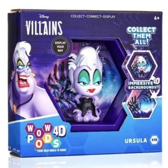 WOW 4D Pods Disney URSULA 498 Connect Figure Collectible New (4”) - Picture 2 of 5